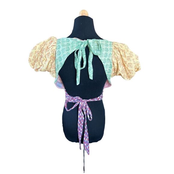 LOVE THE LABEL Patchwork Cotton
Voile Crop Top Size - Picture 3 of 7